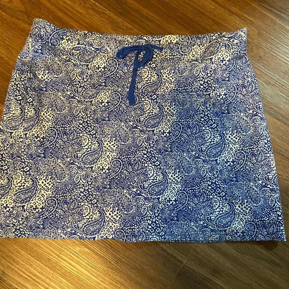 Royal Blue and White Skort